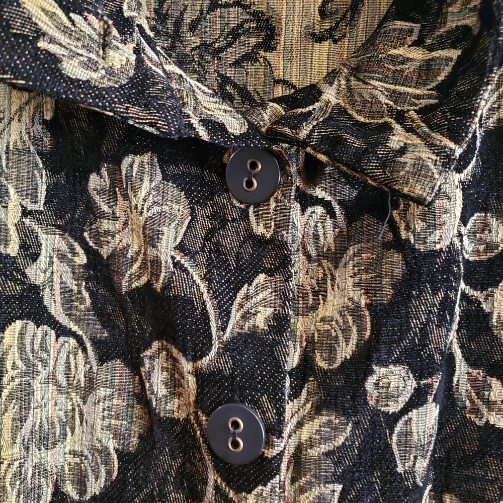 Vintage HabitaT clothes to live in Tapestry Woven Jacquard Coat/Long Blazer - Picture 16 of 16